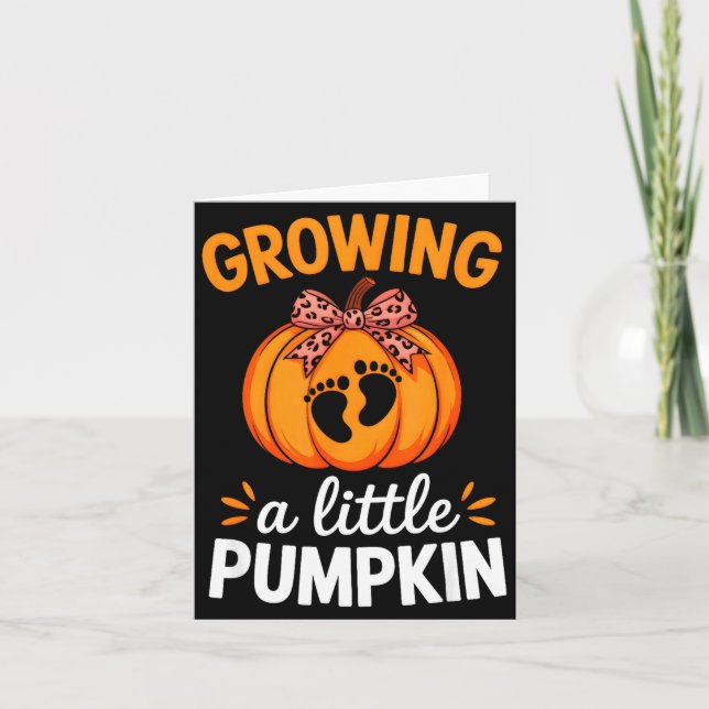 Carte Growing A Little Pumpkin Maternity Thanksgiving Mo (Devant)