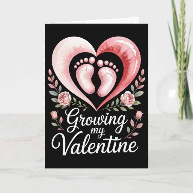 Carte Growing My Valentine By Feet Heart Art  (Devant)