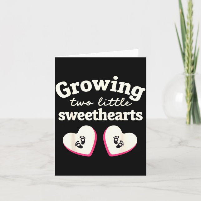 Carte Growing Two Little Sweethearts Valentines Pregnanc (Devant)