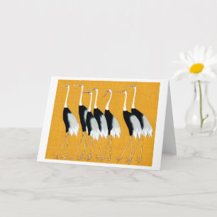 Carte Grue à couronne rouge japonaise - Ogata Korin - Vi