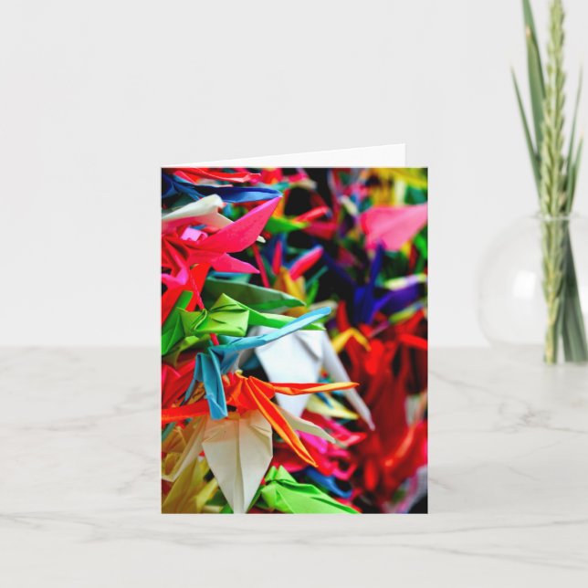 Carte Grues en papier (Devant)