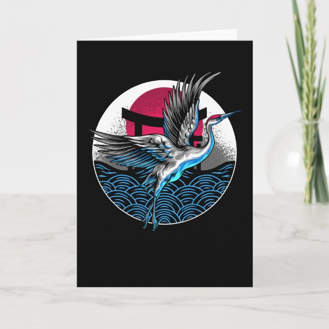 Carte Grues volantes japonaises avec onces japonaises De (Devant)