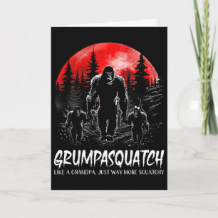 Carte Grumpa Squatch Drôle Bigfoot Papa Sasquatch Yeti F