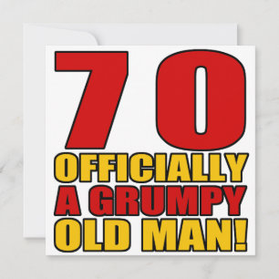 Carte Grumpy 70e Humour d'anniversaire