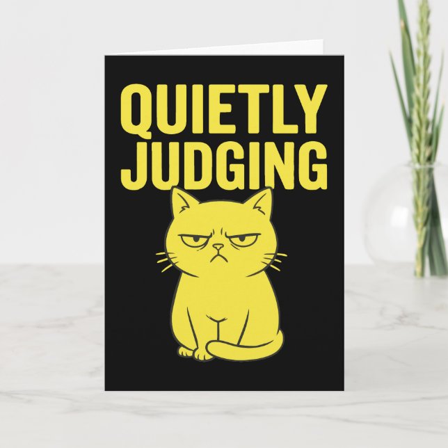 Carte Grumpy Cat Attitude – Quietly Judging Funny Cat (Devant)
