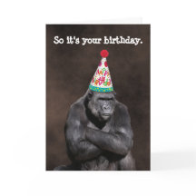 Grumpy Gorilla Yay Anniversaire