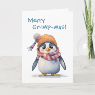 Carte Grumpy Penguin Grinch Humour de Noël
