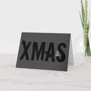Carte Grunge XMAS avec un sapin de Noël qui attire l'oei