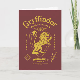 Carte GRYFFINDOR™ Détermination Courage Bravoure Armoiri