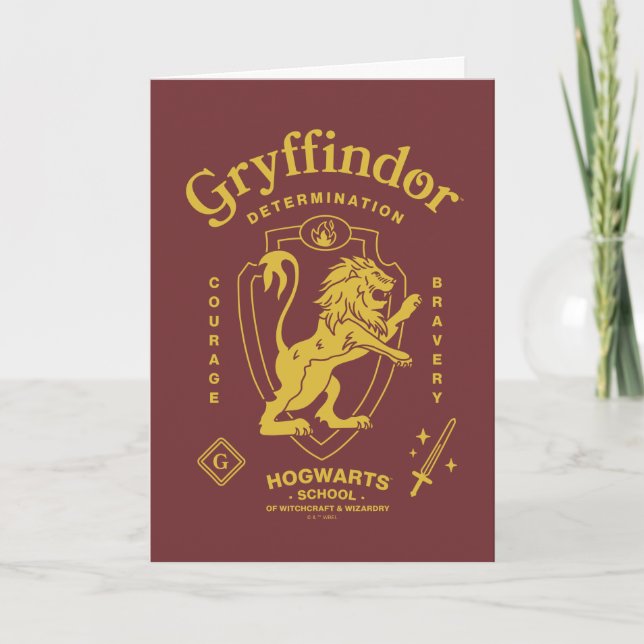 Carte GRYFFINDOR™ Détermination Courage Bravoure Armoiri (Devant)