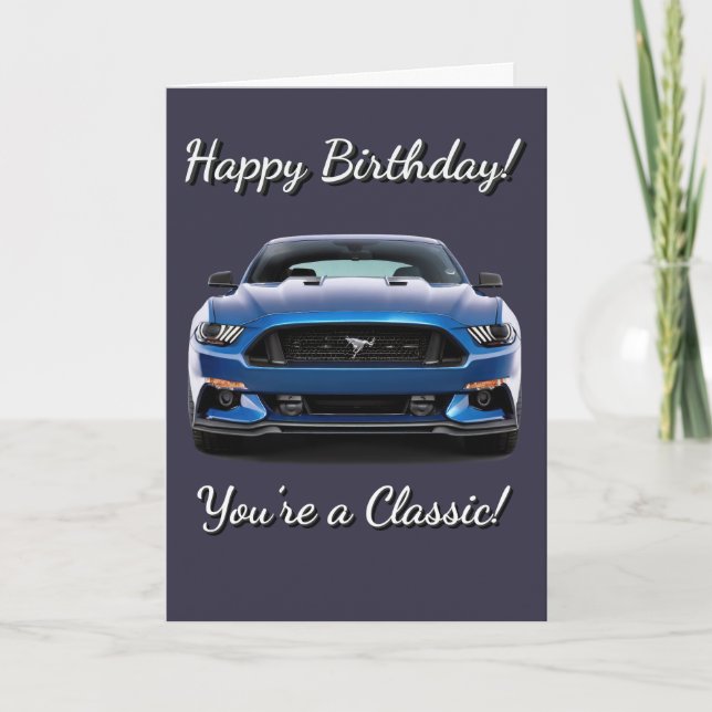Carte GT Classic Muscle Car Vous êtes un Anniversaire cl (Devant)