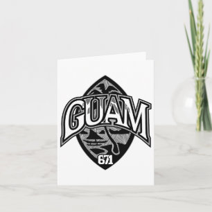 Carte Guam États-Unis Sceau Fierté Chamorro Guamais îlie