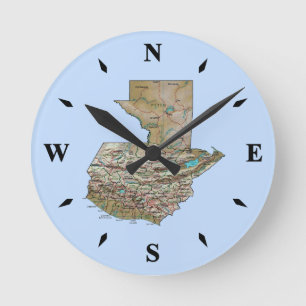 Carte Guatemala Horloge