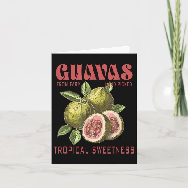 Carte Guavas Retro Commercial Graphisme, vintages Guavas (Devant)