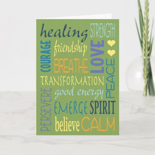 Carte Guerir Les Mots Encouragement Zazzle Fr