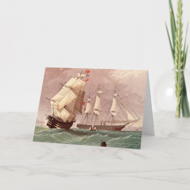 Carte Guerrier britannique de voie HMP de navire de (Devant)