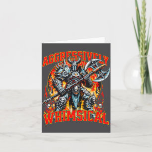 Carte Guerrier de combat de fantasy sombre agressivement