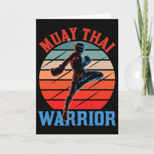 Carte Guerrier de Muay Thai Arts Martiaux Passion Boxe C