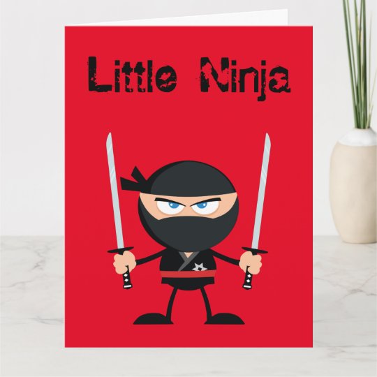 Carte Guerrier De Ninja De Joyeux Anniversaire Avec Deux Zazzle Fr