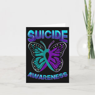 Carte Guerrier de sensibilisation au suicide Purple &