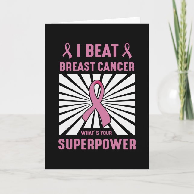 Carte Guerrier Fighter I Beat Breast Cancer Survivant (Devant)