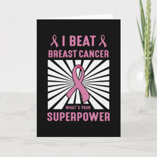 Carte Guerrier Fighter I Beat Breast Cancer Survivant