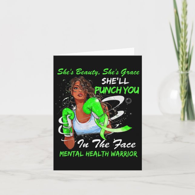 Carte Guerrière de la santé, elle vous punira femme noir (Devant)