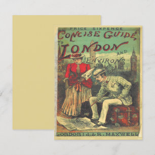 Carte Guide de voyage de publicité vintage à Londres Ang
