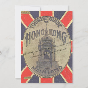 Carte Guide touristique antique de Hong Kong avec Union