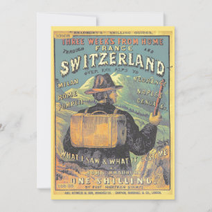 Carte Guide touristique vintage de la Suisse et des Alpe