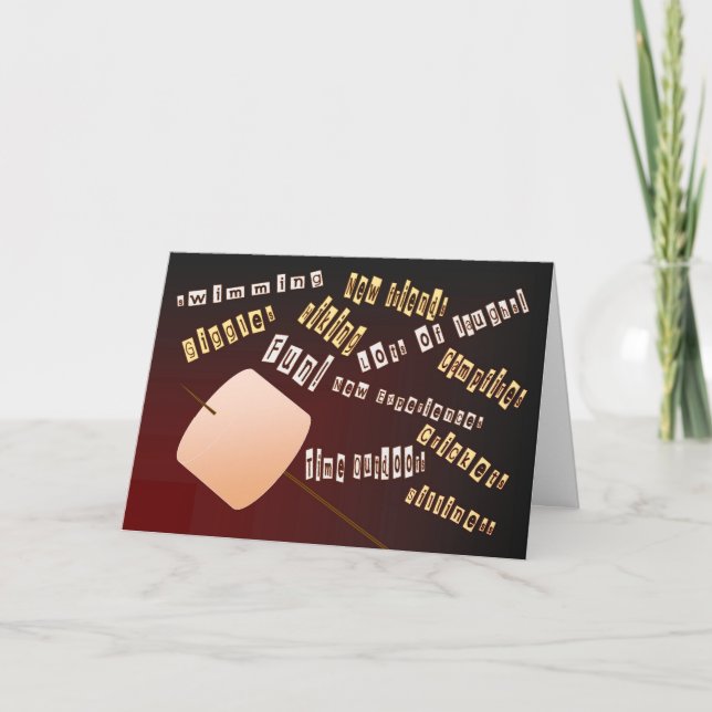 Carte Guimauve de torréfaction - amusement de colonie de (Devant)