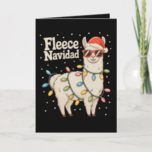 Carte Guirlande de Noël Fleece Navidad Llama