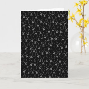 Carte Guirlandes de Noël noir et blanc chic