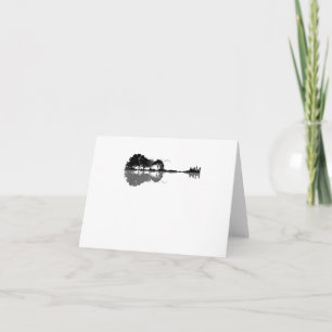Carte Guitar Lake Shadow Love Guitar Gift Music Amoureux