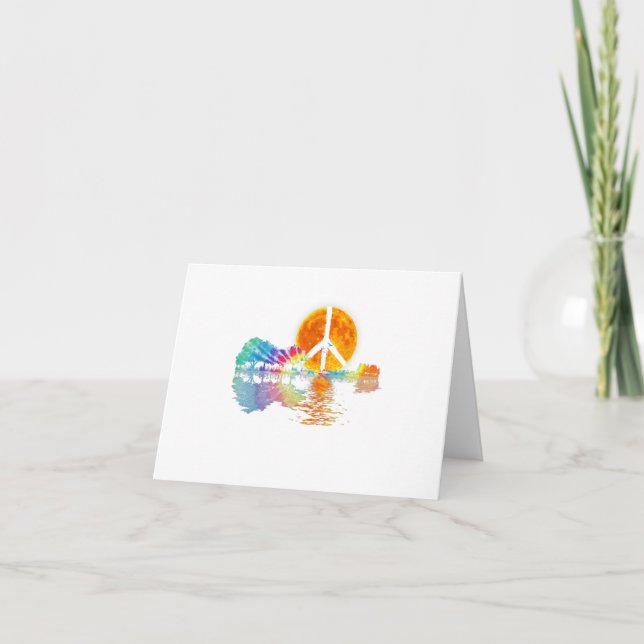 Carte Guitar Lake Shadow Peace Love (Devant)