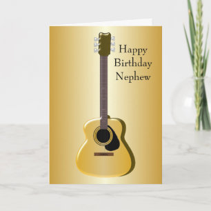 Carte Guitare acoustique Nouvel Anniversaire personnalis