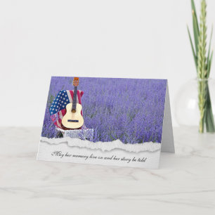 Carte guitare avec sympathie pour le drapeau