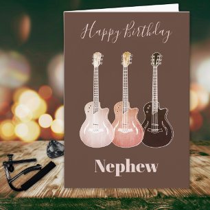 Carte Guitare Country Rustique Joyeux Anniversaire Neveu
