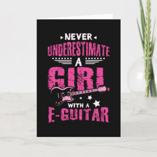 Carte Guitare électrique fille
