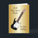 Carte Guitare électrique personnalisées Brother Annivers<br><div class="desc">Carte de voeux noir guitare électrique frère carte d'anniversaire. Customisez cette carte d'anniversaire avec n'importe quel texte puis faites-la imprimer et vous l'envoyer ou téléchargez-la instantanément sur votre appareil mobile. Si vous avez besoin d'aide pour vous customiser, contactez-nous via le lien de cette page. Guitare design carte d'anniversaire frère personnalisée...</div>