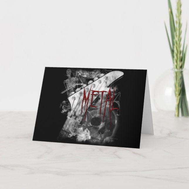 Carte Guitare en métal de la mort (Devant)