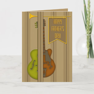 Carte Guitare fractionnée (carte de fête des pères)
