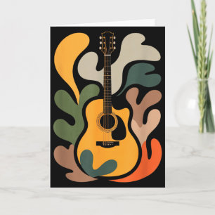Carte Guitare minimale Art abstrait Drôle de mélomane Ca
