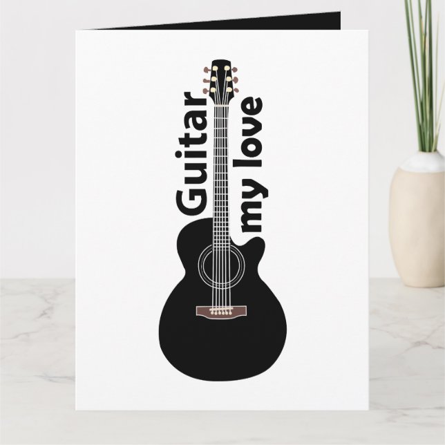 Carte Guitare Mon Amour Guitare (Devant)