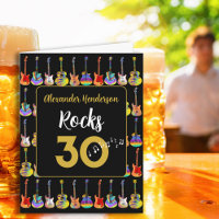 Guitare Rock and Roll 30e Anniversaire ajoutez Nom