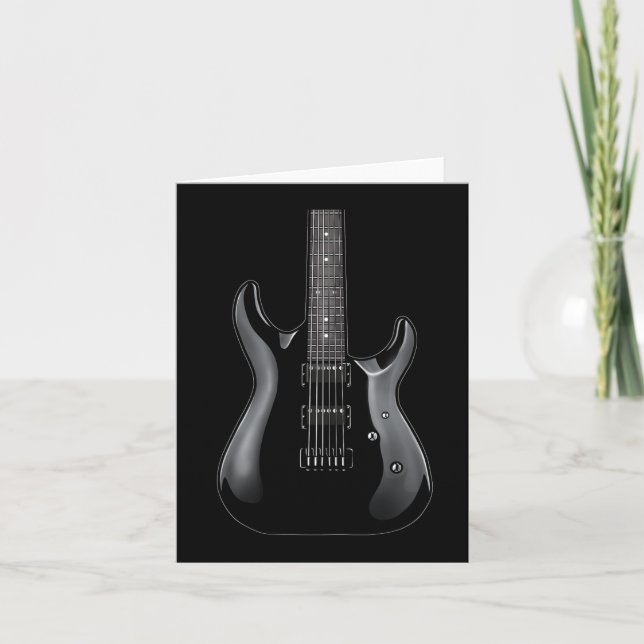 Carte Guitare Rock Band Et Rouleau Pour Hommes Bande Tee (Devant)