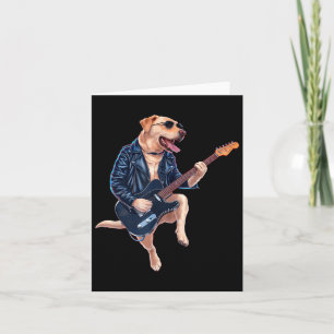 Carte Guitariste électrique Rock Star Retriever du Labra