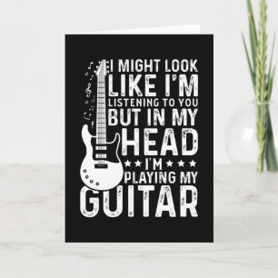 Carte Guitariste Lecteur Guitare Electric Drôle Cadeau