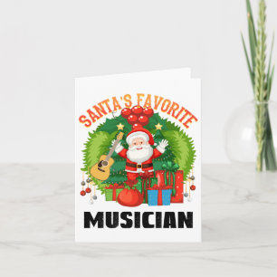 Carte Guitariste préféré du Père Noël, Joueur de guitare