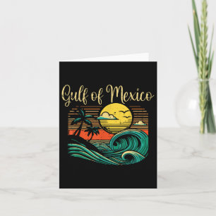 Carte Gulf Mexico Beach Vagues Surf Vintage Femmes tropi